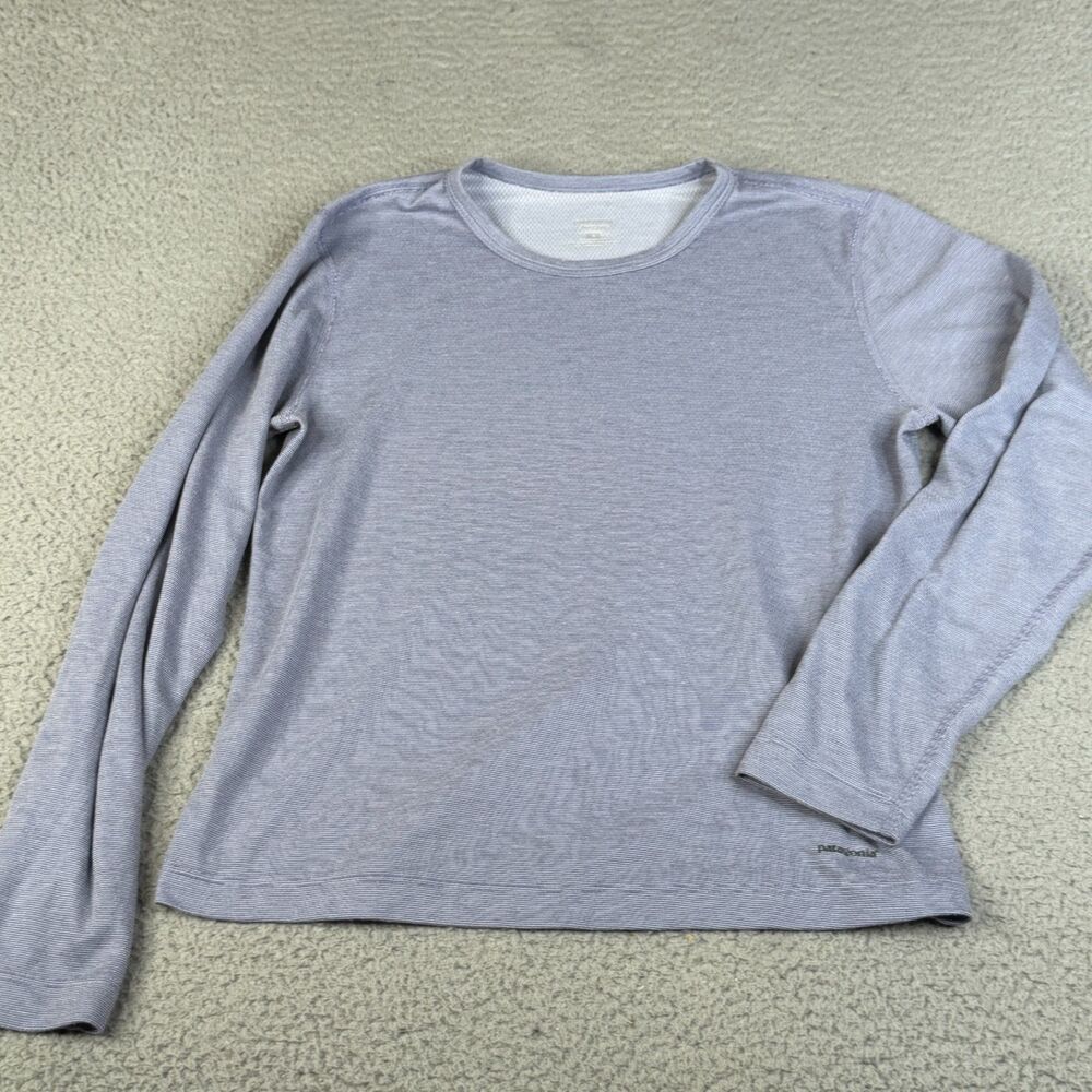 PATAGONIA Capilene Top Womens S Purple Base Layer Round Neck Performance